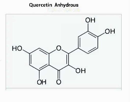 Extracto vegetal de qualidade farmacêutica Quercetina Anidra CAS NO 117-39-5 Pó amarelo